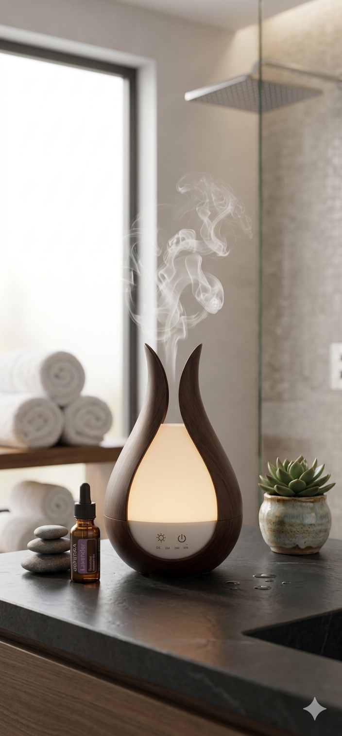 Humidificador Ultrasónico de Diseño Cálido - Difusor de Aromas