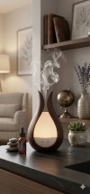 Humidificador Ultrasónico de Diseño Cálido - Difusor de Aromas