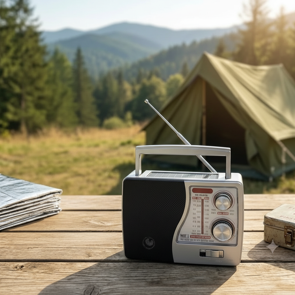 Radio Vintage Solar Plateada